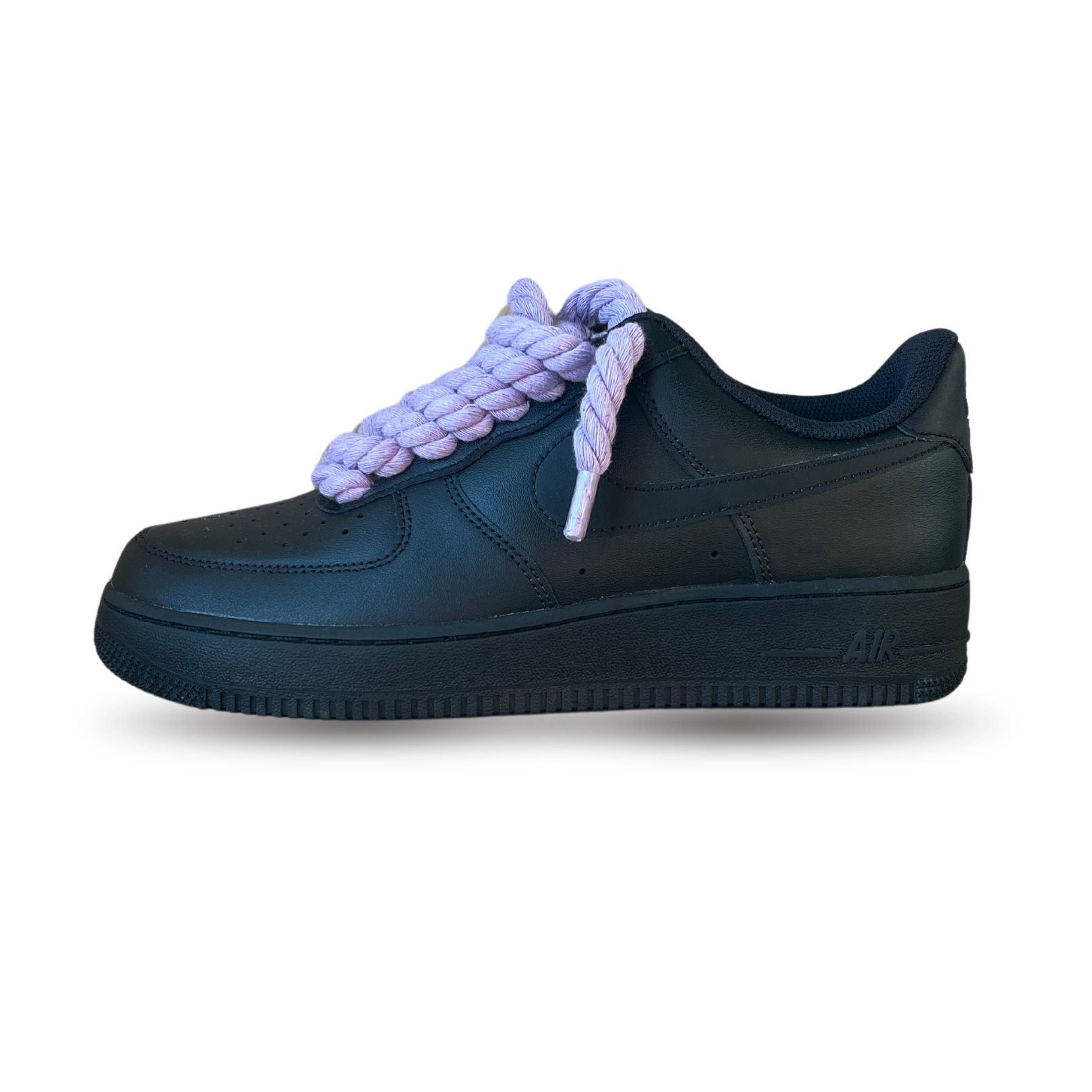 Nike Air Force 1 '07 Black Chunky Rope Lace (Light Purple) (new)