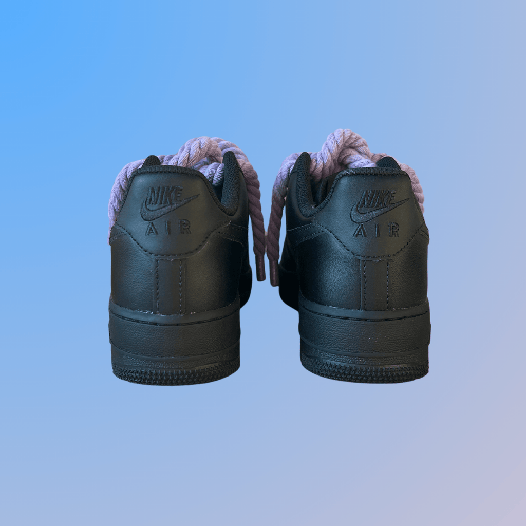 Nike Air Force 1 '07 Black Chunky Rope Lace (Light Purple) (new)
