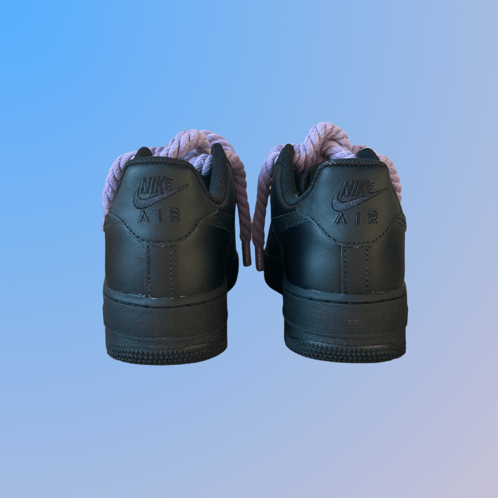 Nike Air Force 1 '07 Black Chunky Rope Lace (Light Purple) (new)
