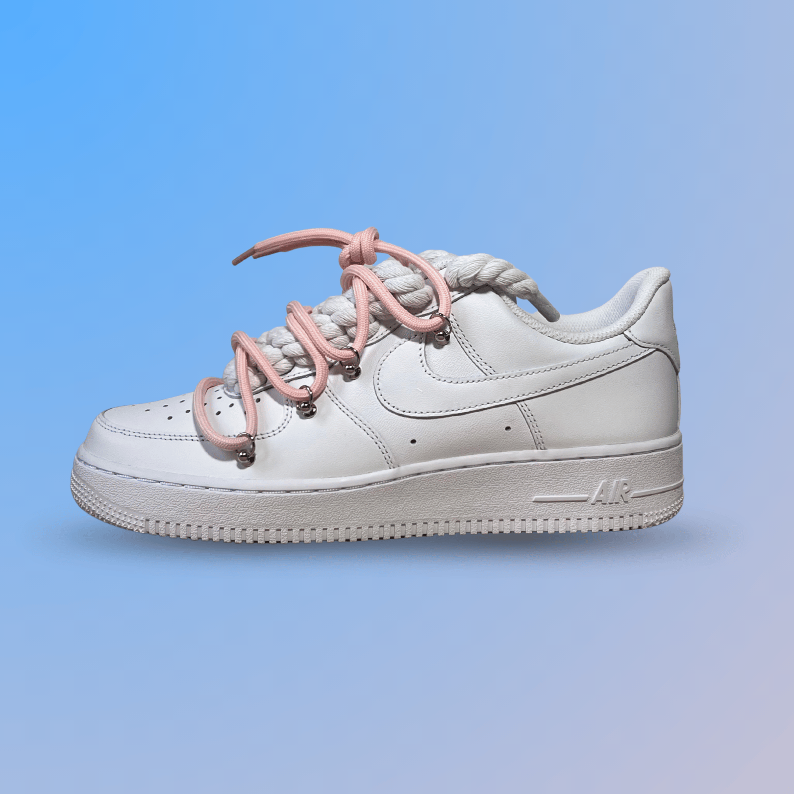 Nike Air Force 1 Laced Up Rope Lace Pink