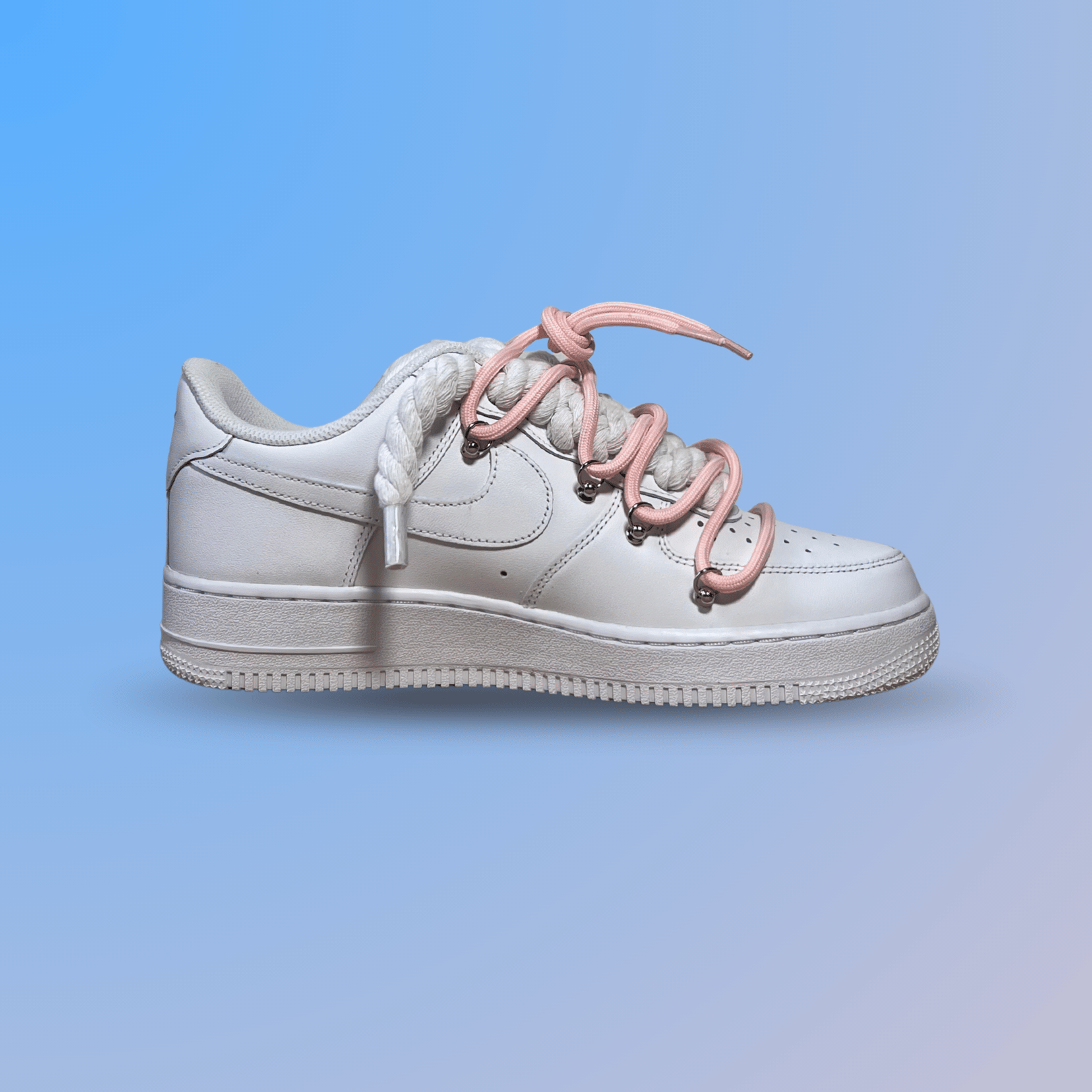 Nike Air Force 1 Laced Up Rope Lace Pink