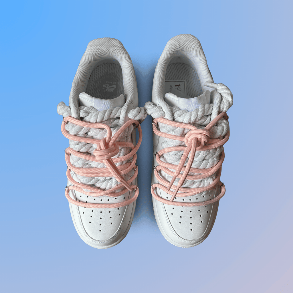 Nike Air Force 1 Laced Up Rope Lace Pink