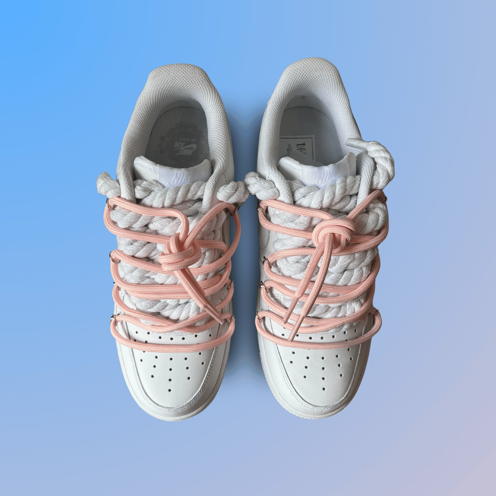 Nike Air Force 1 Laced Up Rope Lace Pink