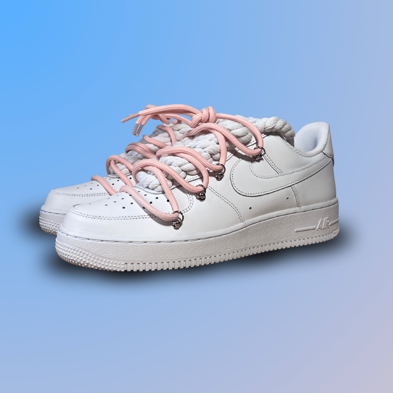 Nike Air Force 1 Laced Up Rope Lace Pink