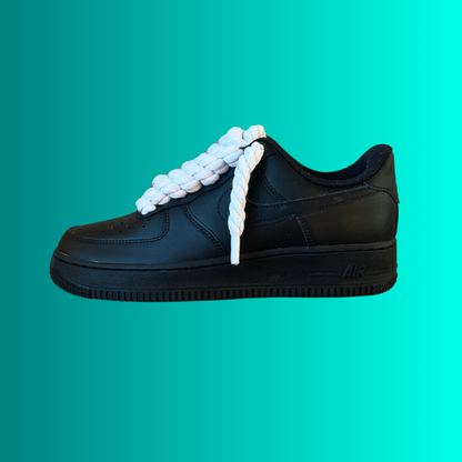 Nike Air Force 1 '07 Black Chunky Rope Lace (White) (új)