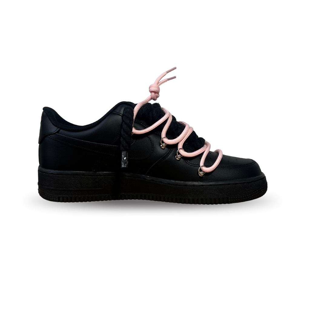 Nike Air Force 1 Black Lanvin Rope Lace (Black White) (új)