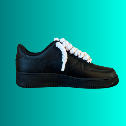 Nike Air Force 1 '07 Black Chunky Rope Lace (White) (új)