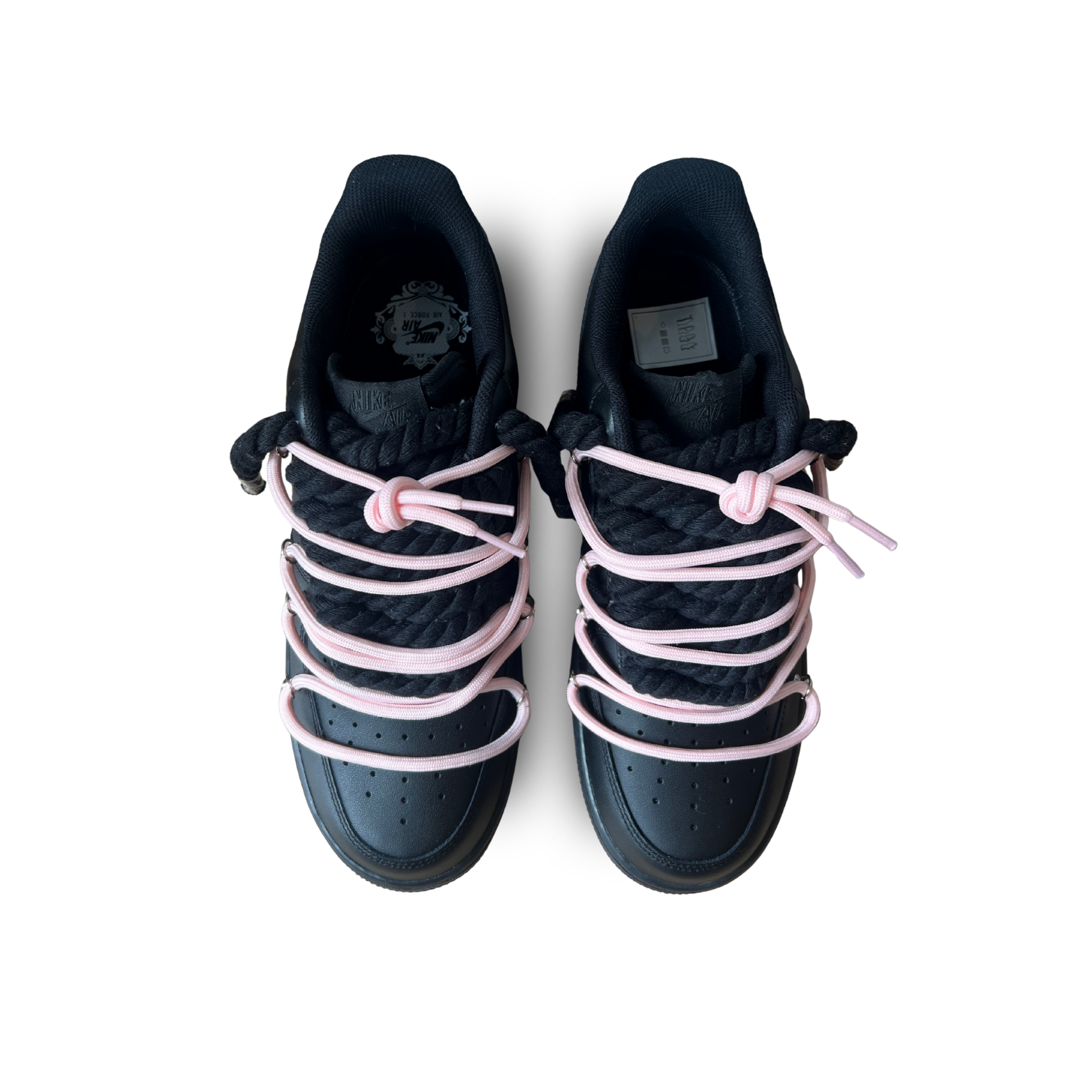 Nike Air Force 1 Black Lanvin Rope Lace (Black White) (új)