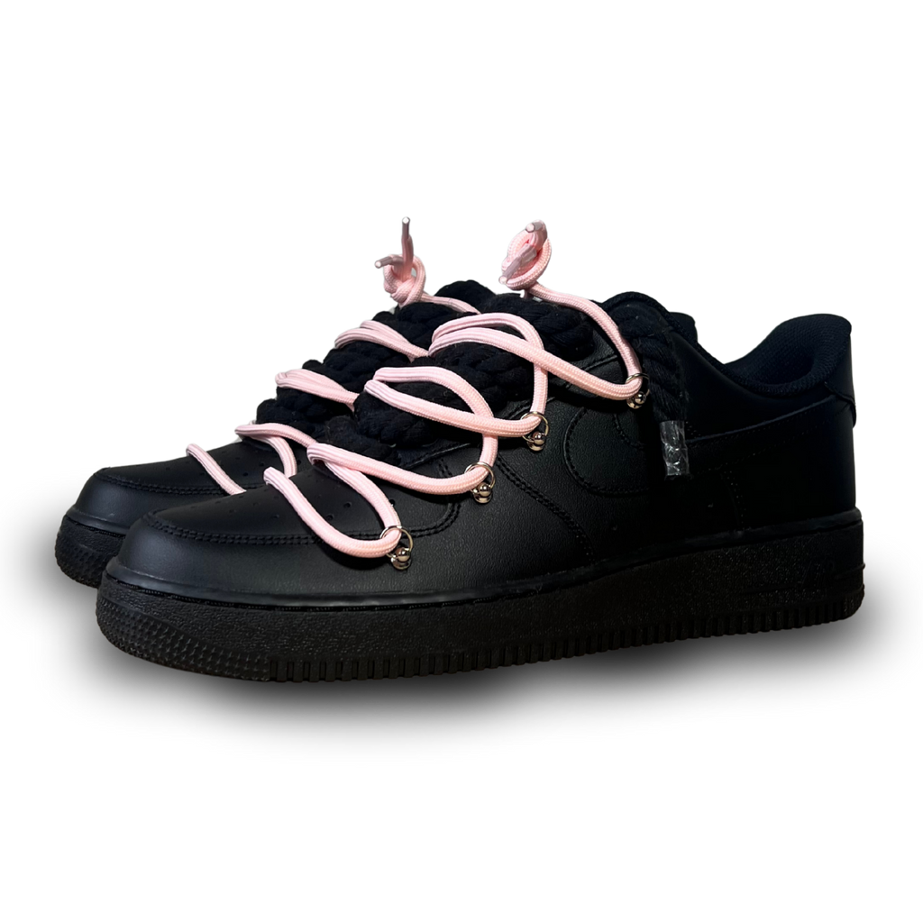 Nike Air Force 1 Black Lanvin Rope Lace (Black White) (új)