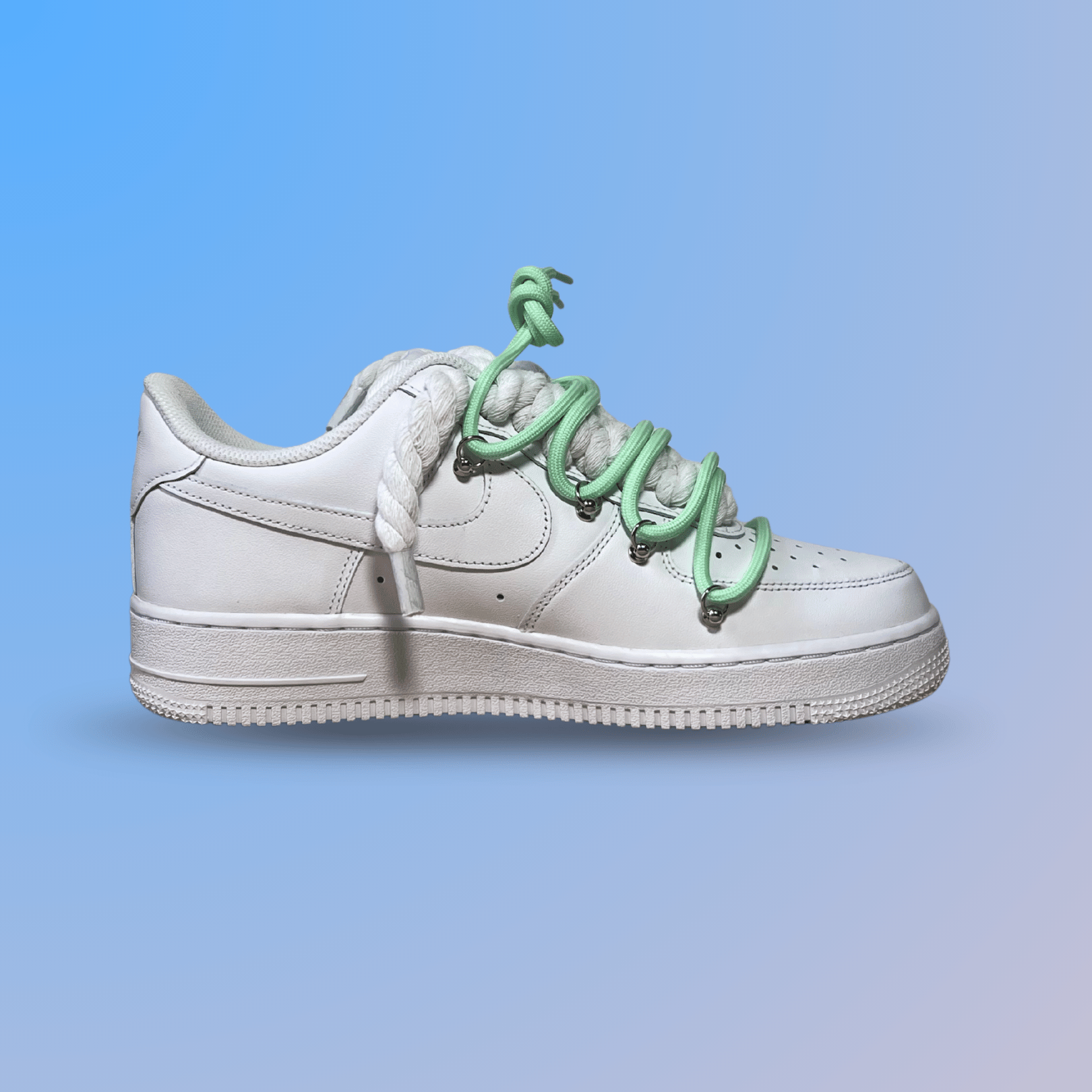 Nike Air Force 1 Laced Up Rope Lace Green