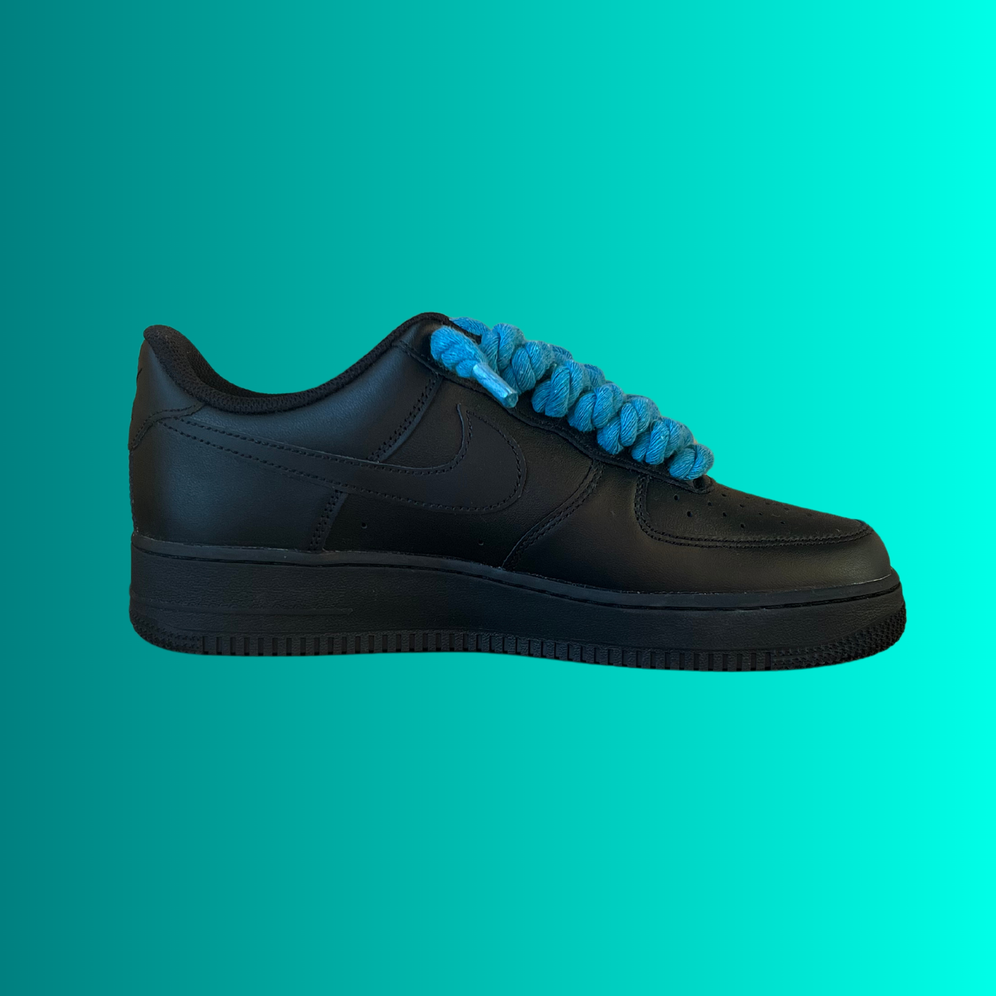 Nike Air Force 1 '07 Black Chunky Rope Lace (Blue) (új)