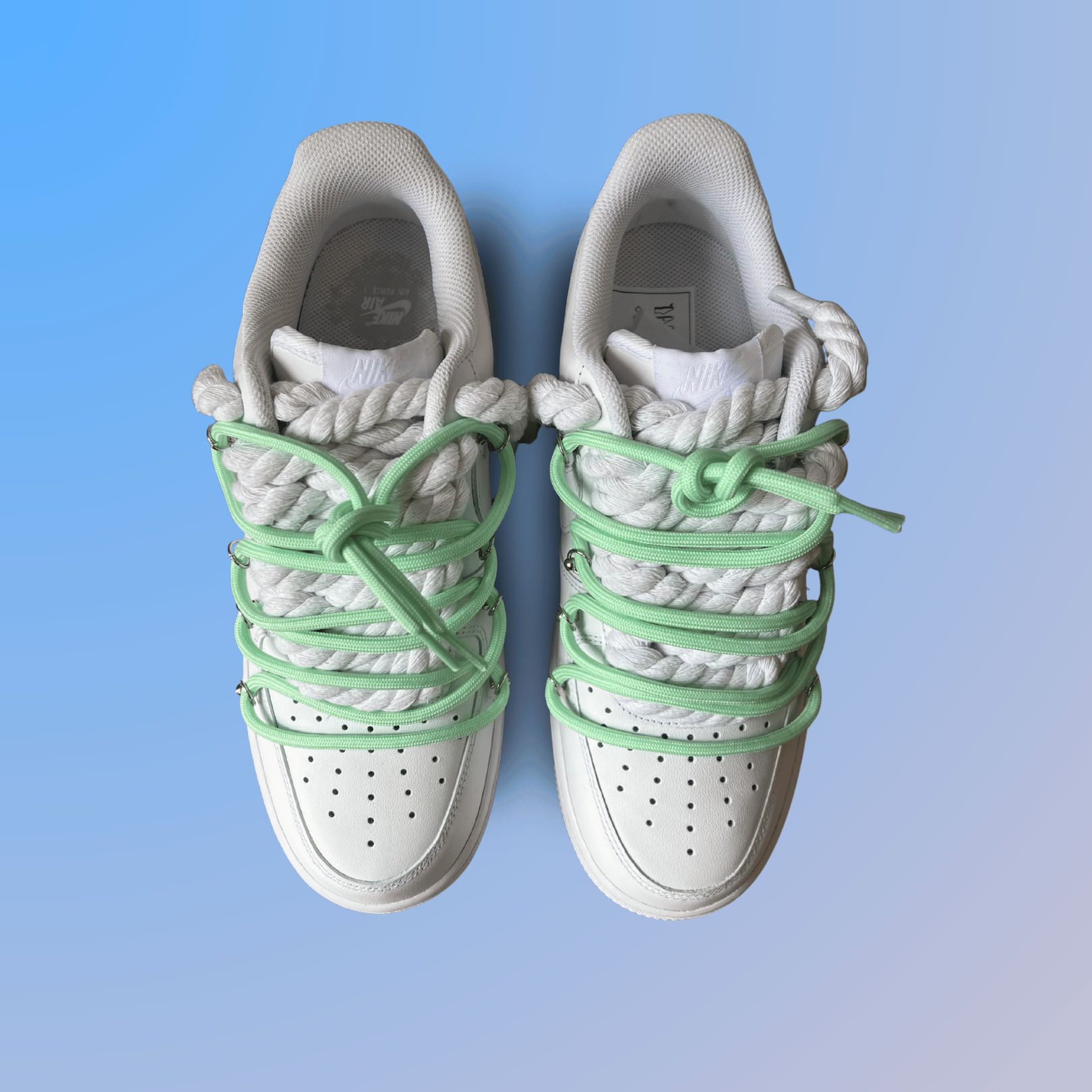 Nike Air Force 1 Laced Up Rope Lace Green