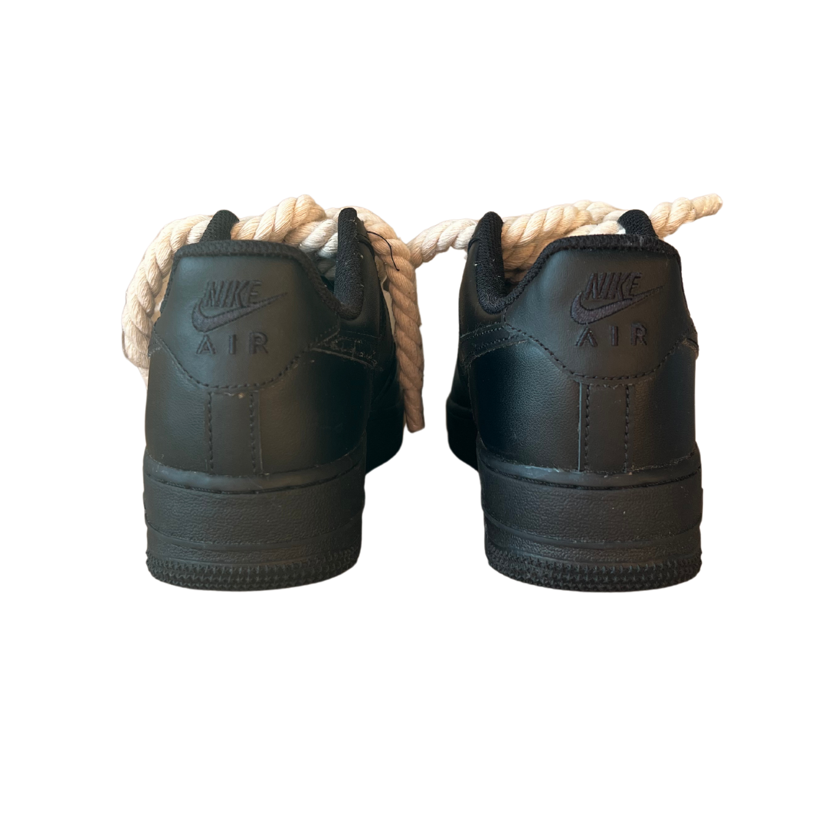 Nike Air Force 1 '07 Black Chunky Rope Lace (Beige) (New)