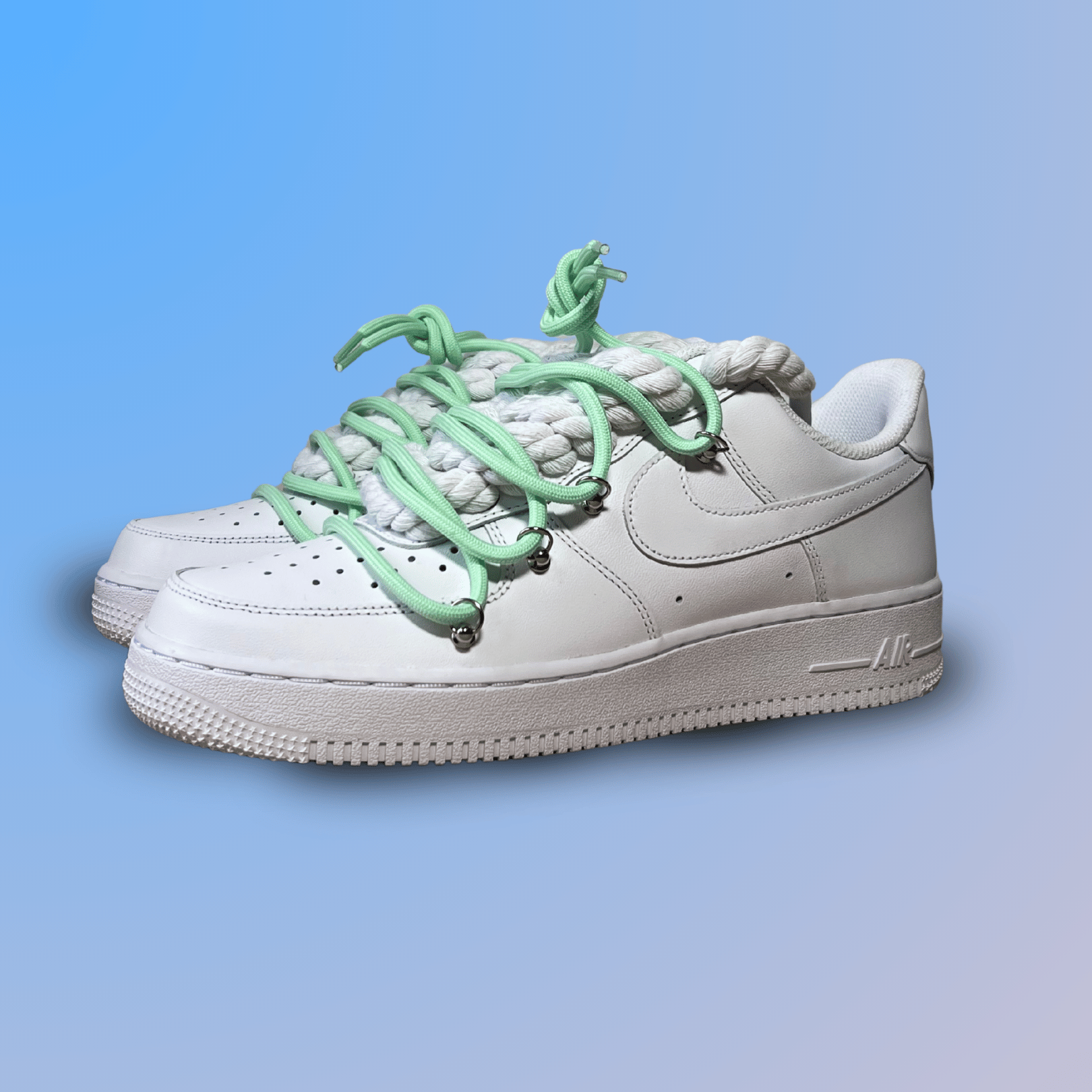 Nike Air Force 1 Laced Up Rope Lace Green