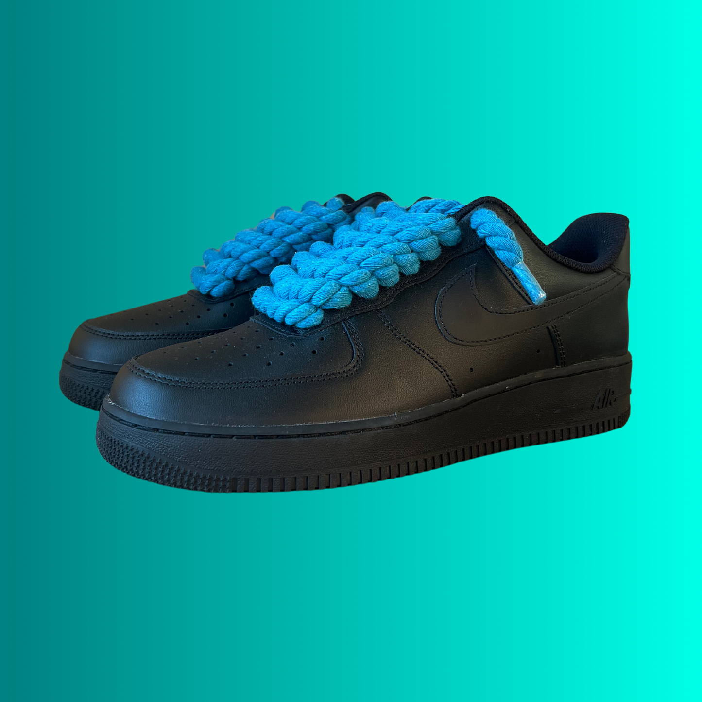 Nike Air Force 1 '07 Black Chunky Rope Lace (Blue) (új)