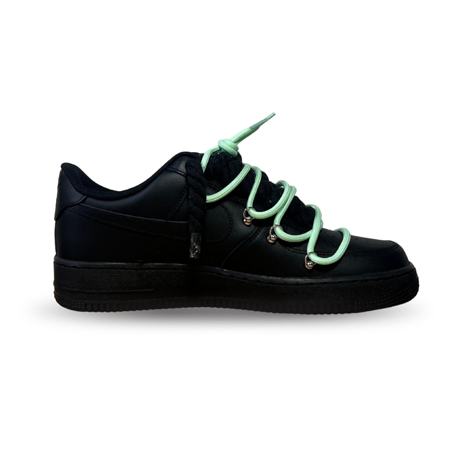 Nike Air Force 1 Black Lanvin Rope Lace (Black White) (új)