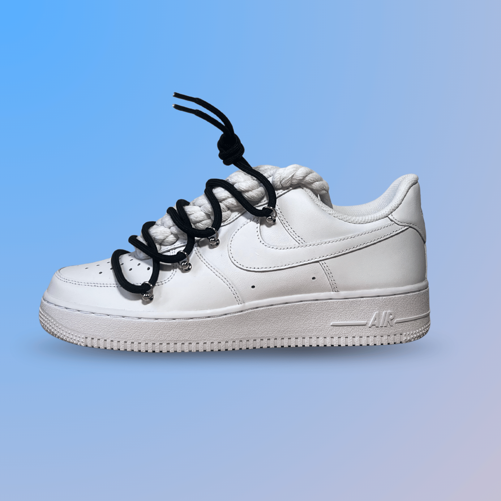 Nike Air Force 1 Laced Up Rope Lace Black