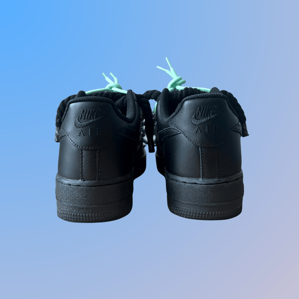 Nike Air Force 1 Black Lanvin Rope Lace (Black White) (új)