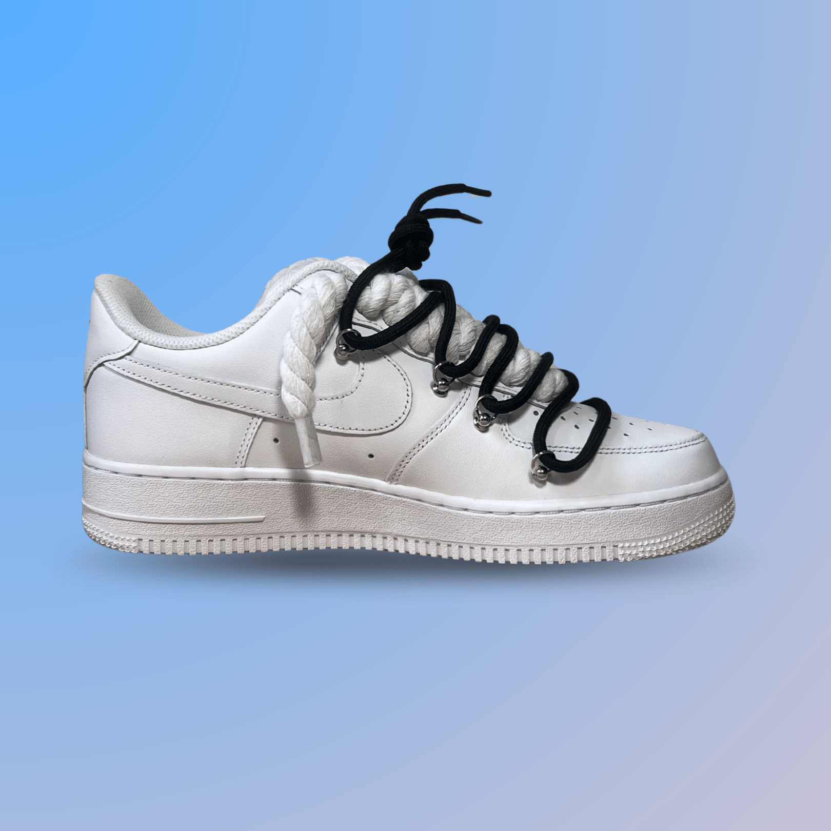 Nike Air Force 1 Laced Up Rope Lace Black