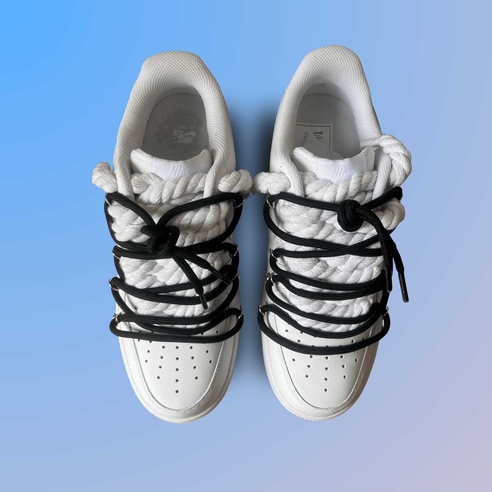 Nike Air Force 1 Laced Up Rope Lace Black