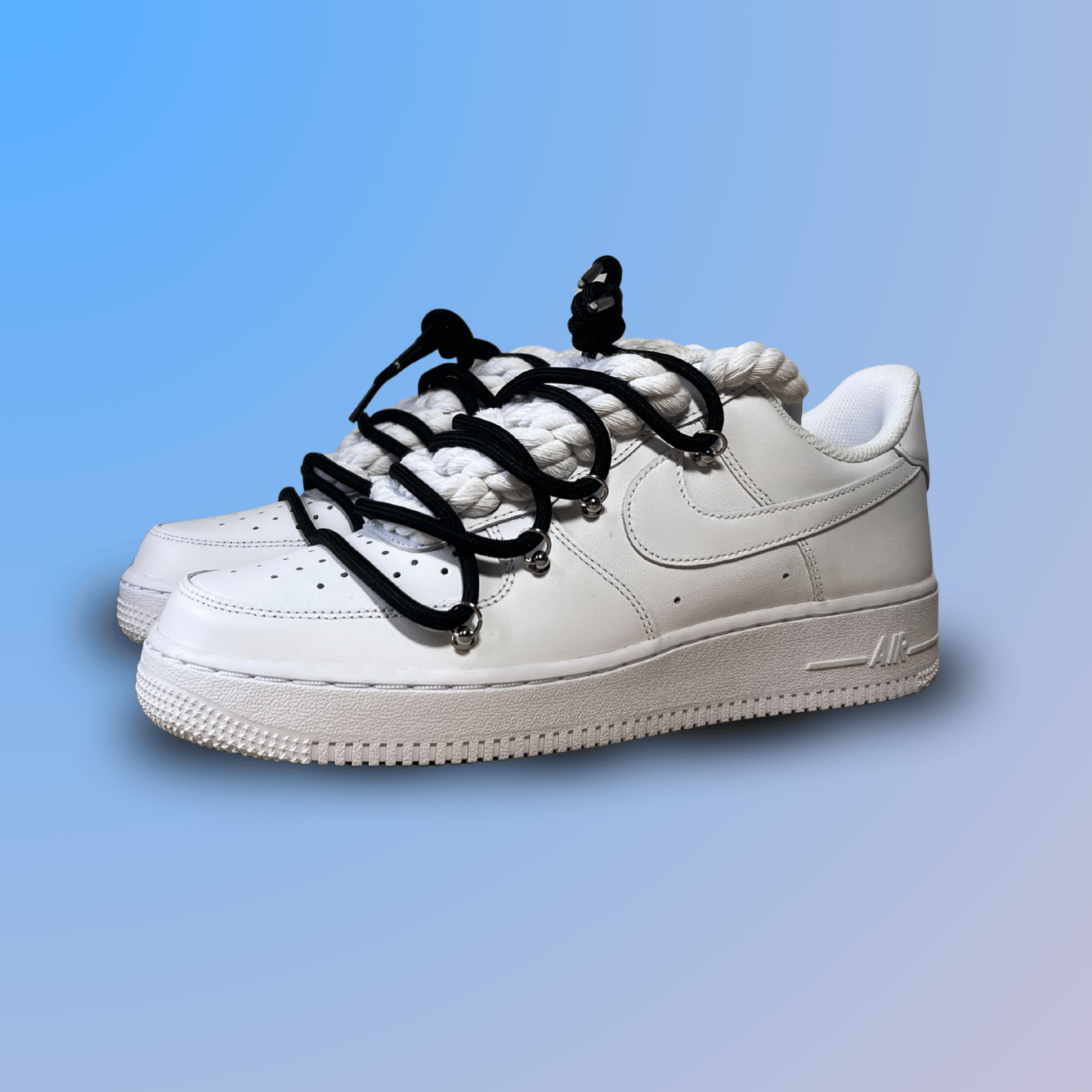 Nike Air Force 1 Laced Up Rope Lace Black