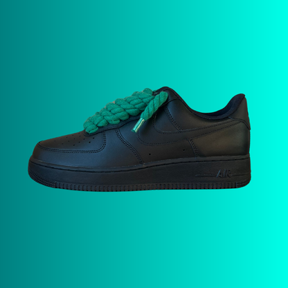 Nike Air Force 1 '07 Black Chunky Rope Lace (Green) (új)