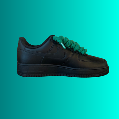 Nike Air Force 1 '07 Black Chunky Rope Lace (Green) (új)