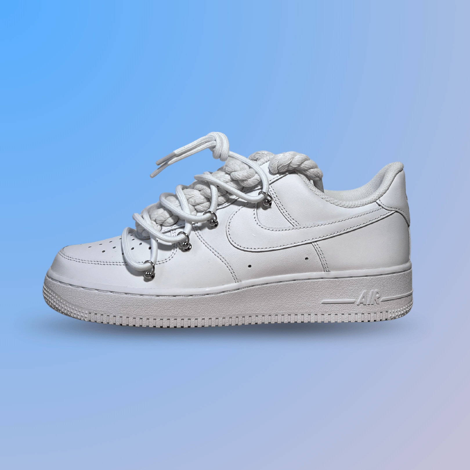 Nike Air Force 1 Laced Up Rope Lace White