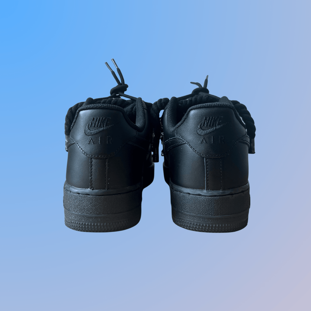Nike Air Force 1 Black Lanvin Rope Lace (Black White) (új)