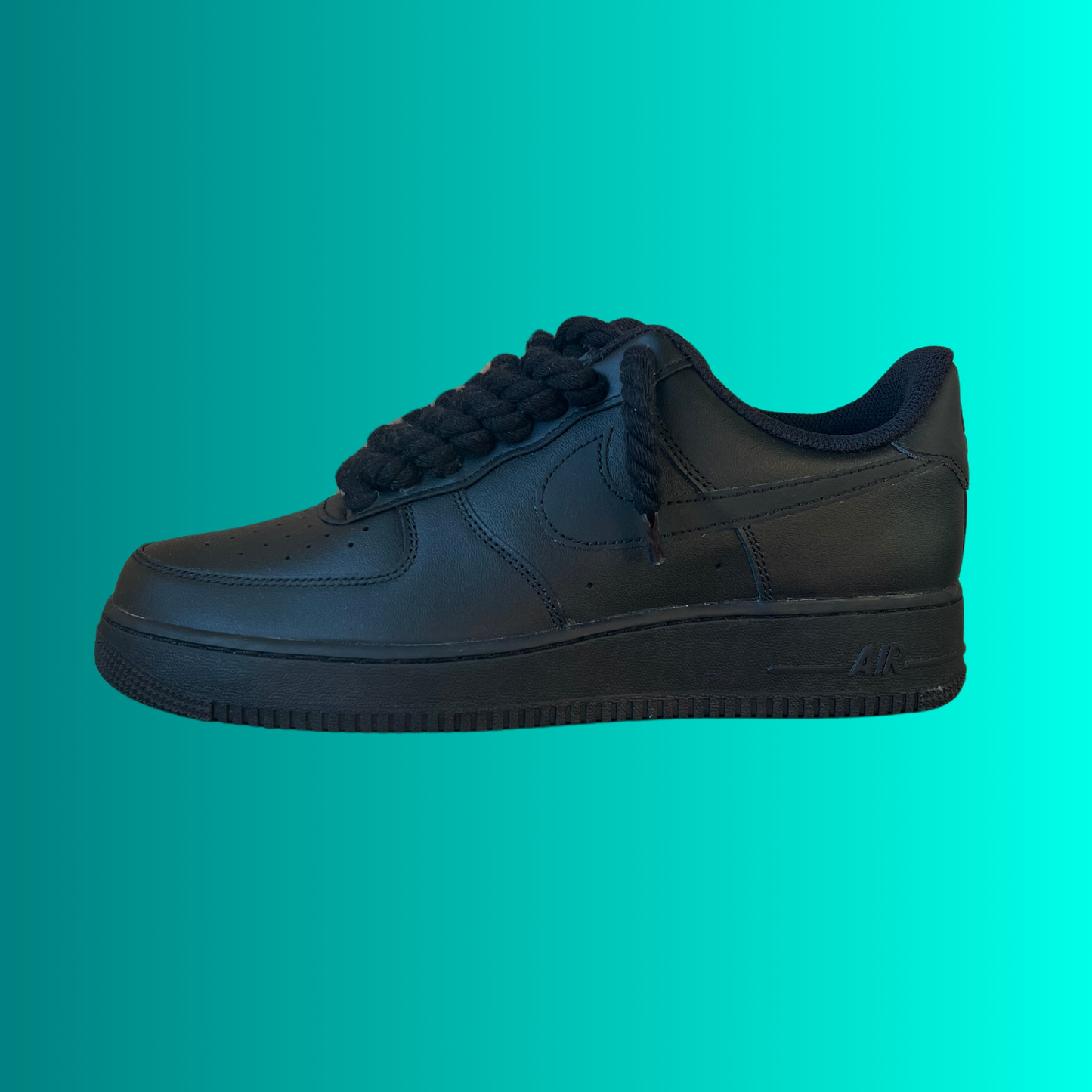 Nike Air Force 1 '07 Black Chunky Rope Lace (Black) (új)