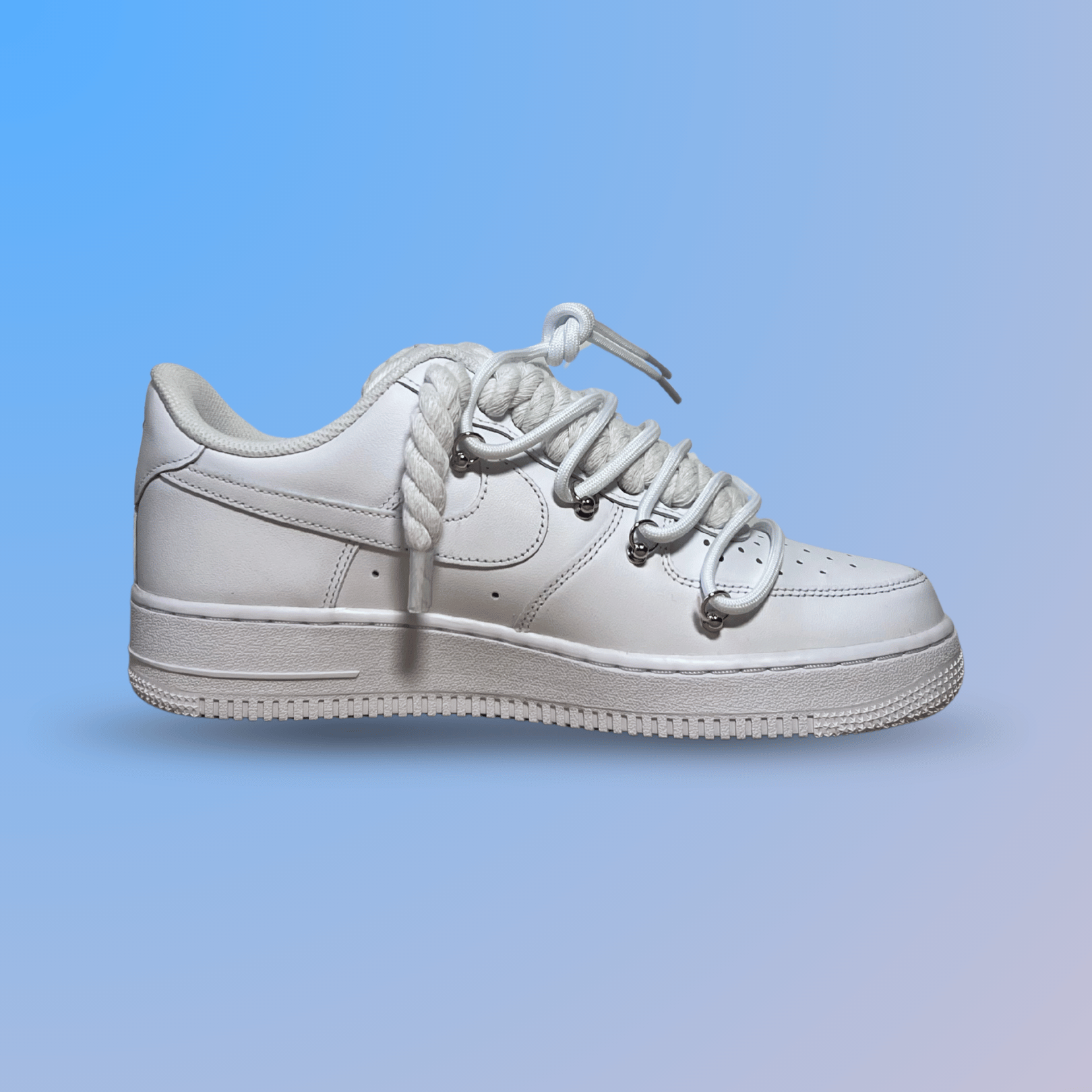 Nike Air Force 1 Laced Up Rope Lace White