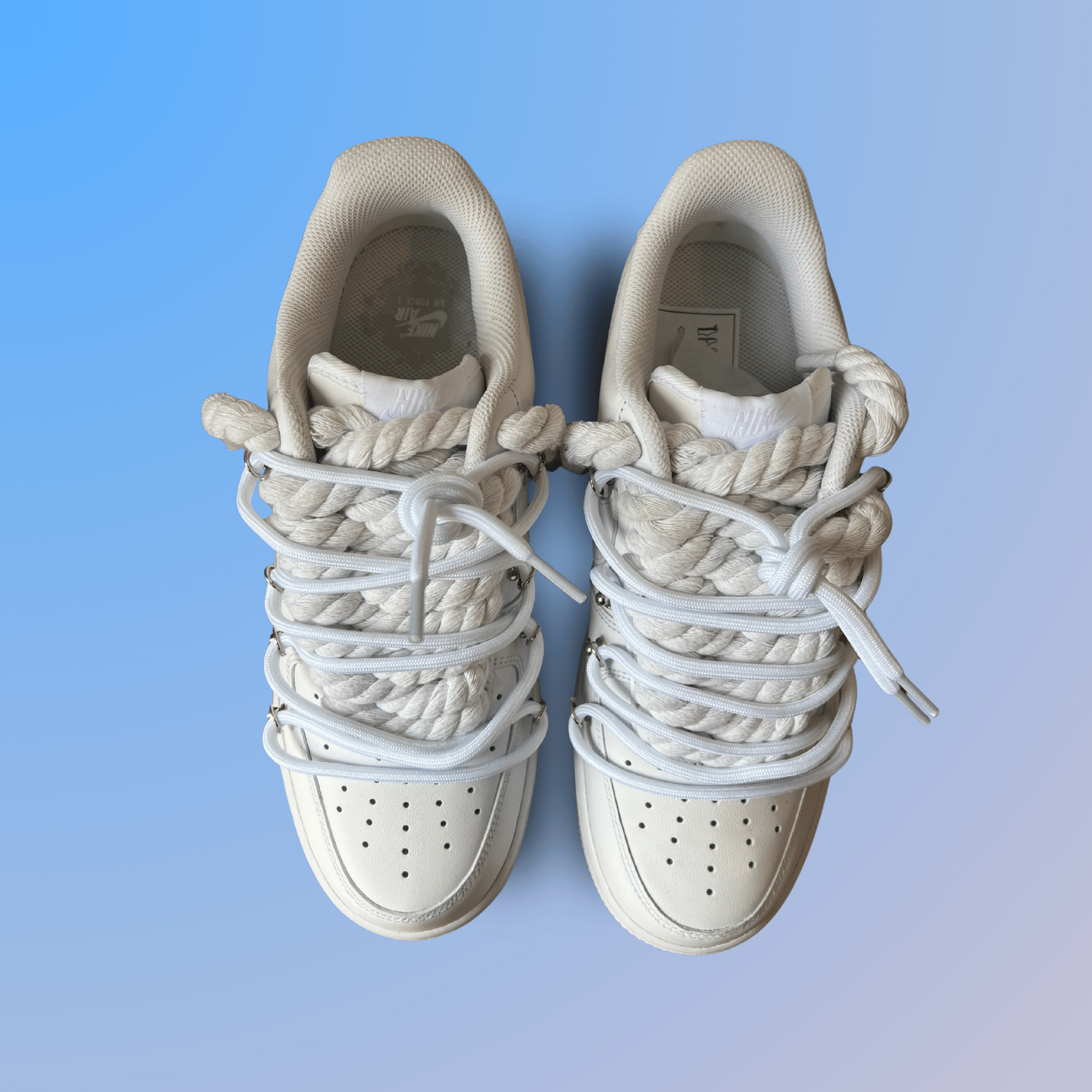 Nike Air Force 1 Laced Up Rope Lace White