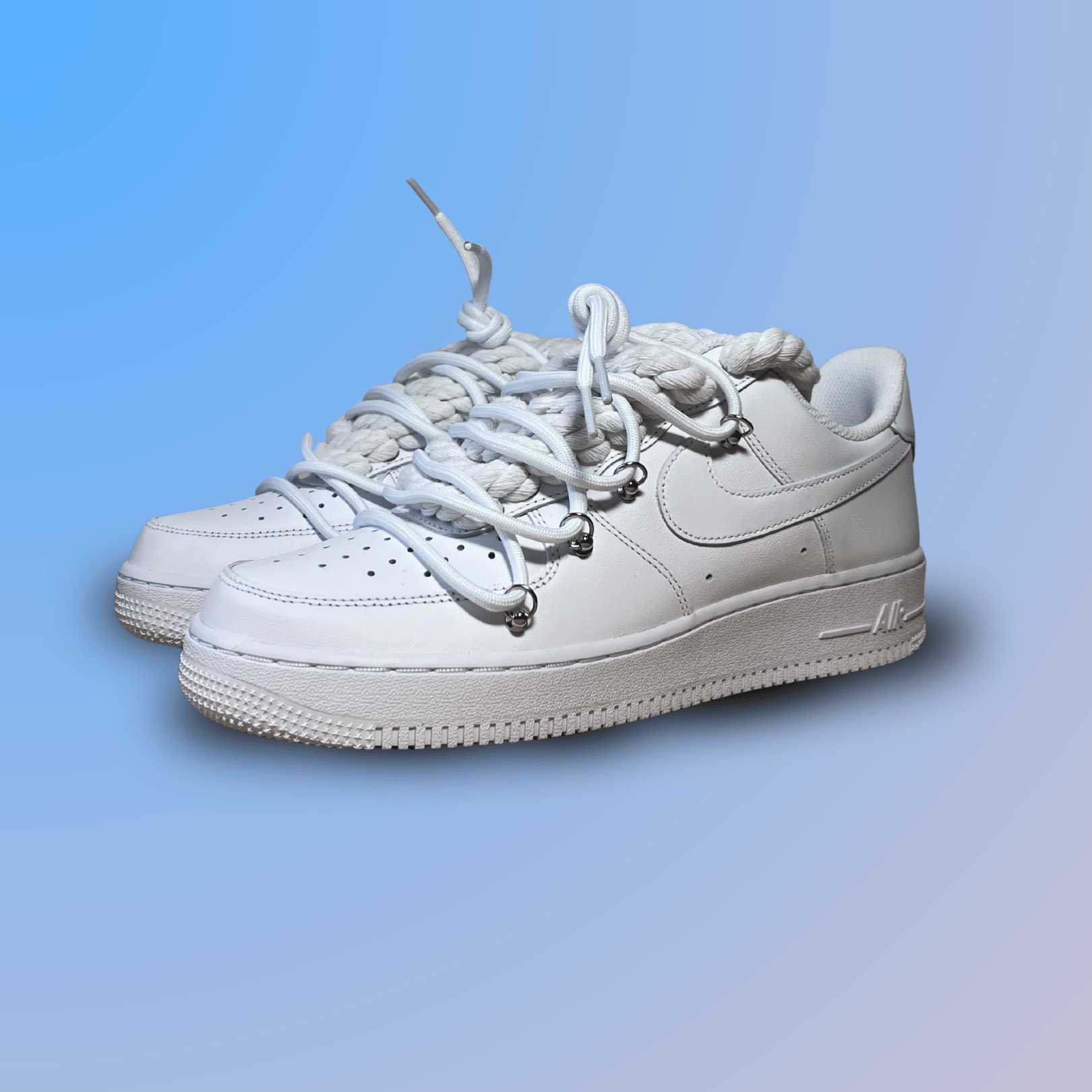 Nike Air Force 1 Laced Up Rope Lace White