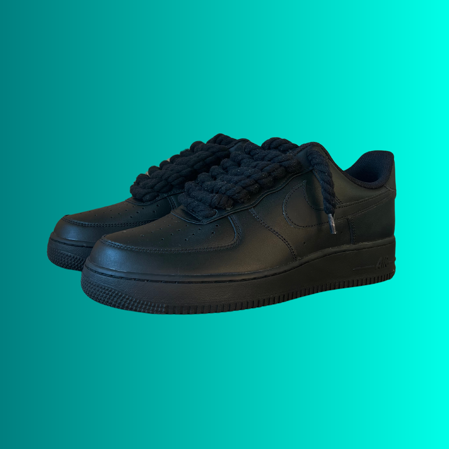 Nike Air Force 1 '07 Black Chunky Rope Lace (Black) (új)