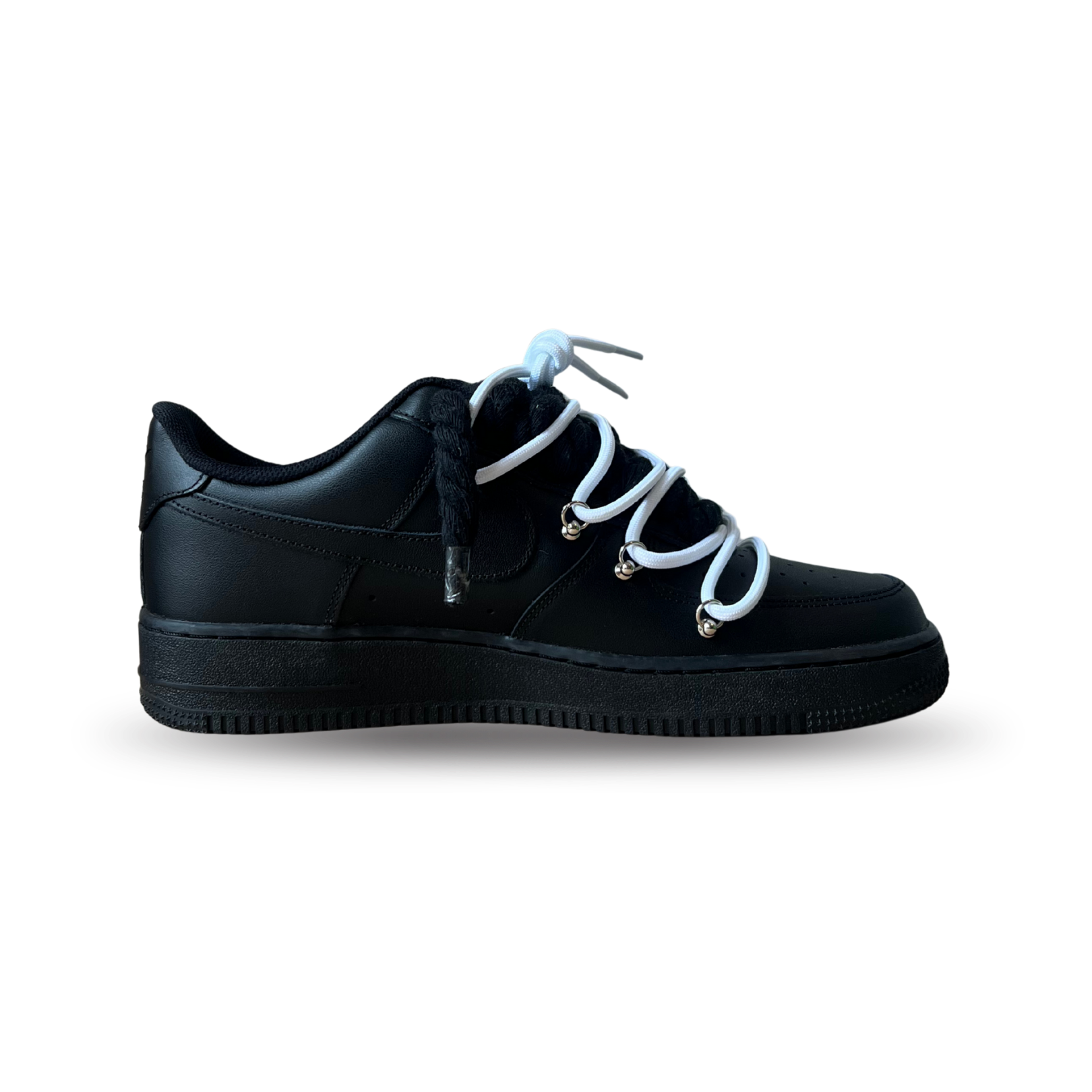 Nike Air Force 1 Black Lanvin Rope Lace (Black White) (új)