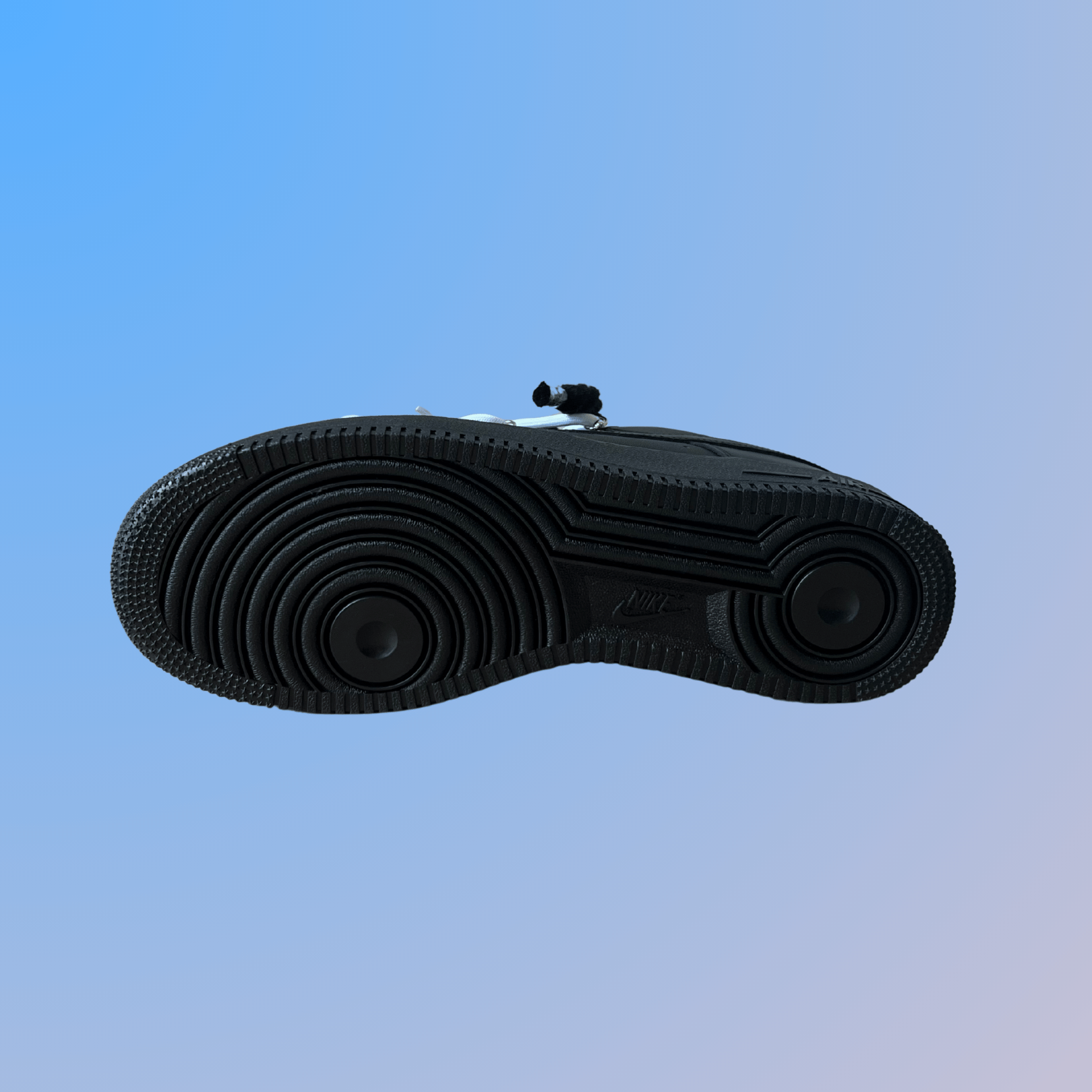Nike Air Force 1 Black Lanvin Rope Lace (Black White) (új)