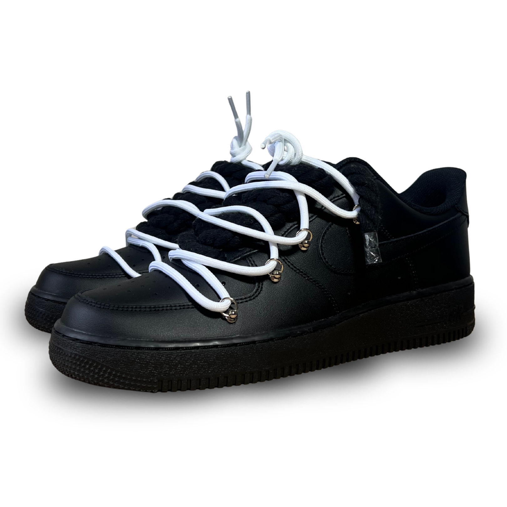 Nike Air Force 1 Black Lanvin Rope Lace (Black White) (új)