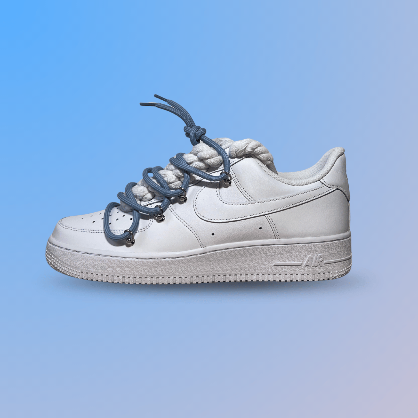 Nike Air Force 1 Laced Up Rope Lace Blue