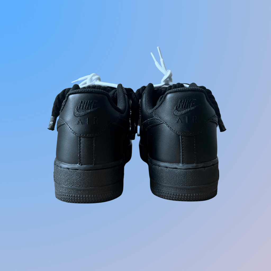 Nike Air Force 1 Black Lanvin Rope Lace (Black White) (új)