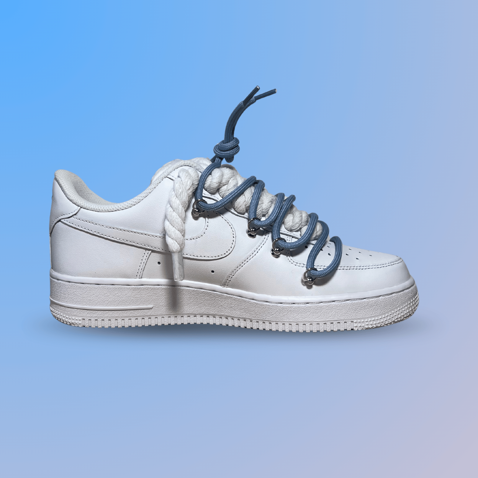 Nike Air Force 1 Laced Up Rope Lace Blue