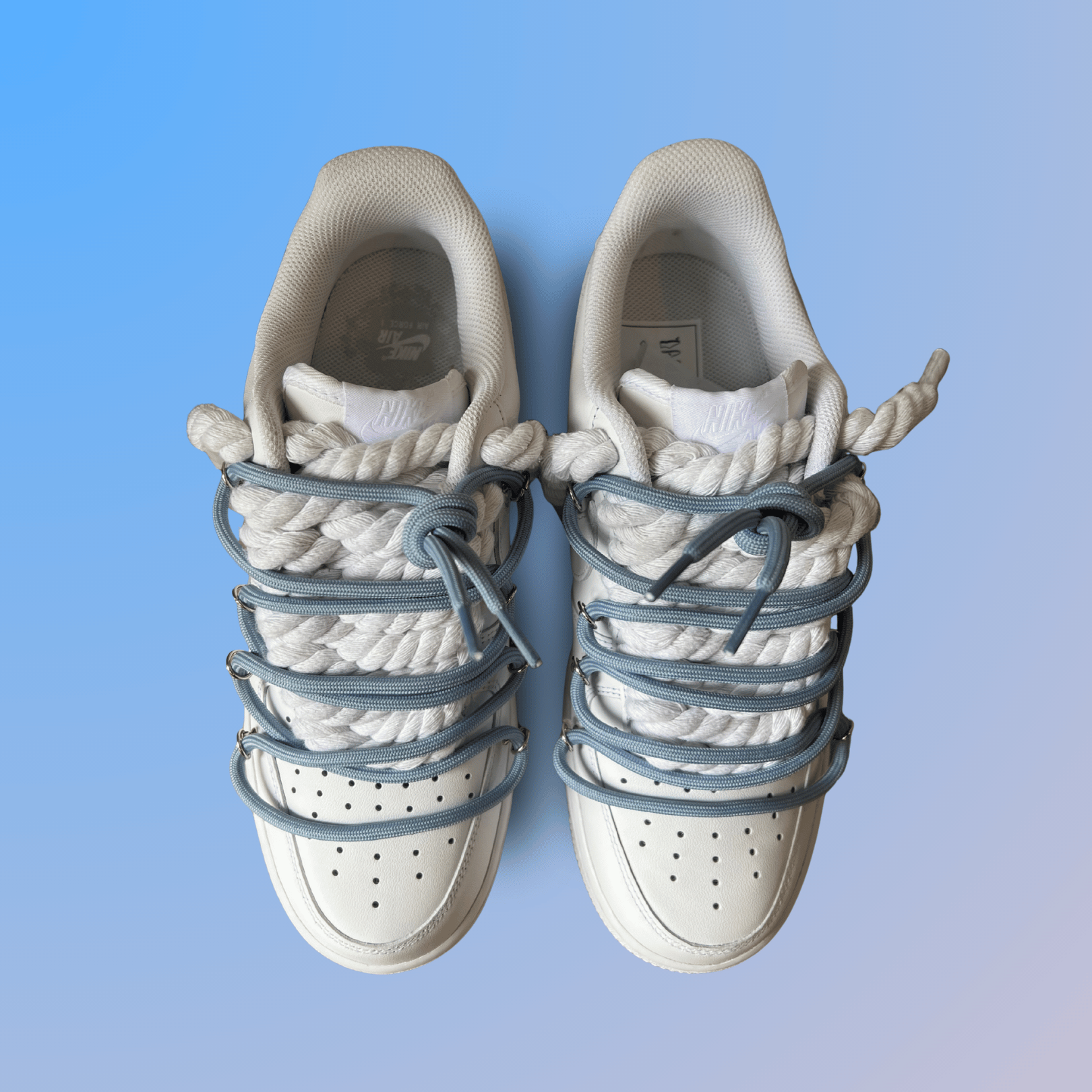 Nike Air Force 1 Laced Up Rope Lace Blue