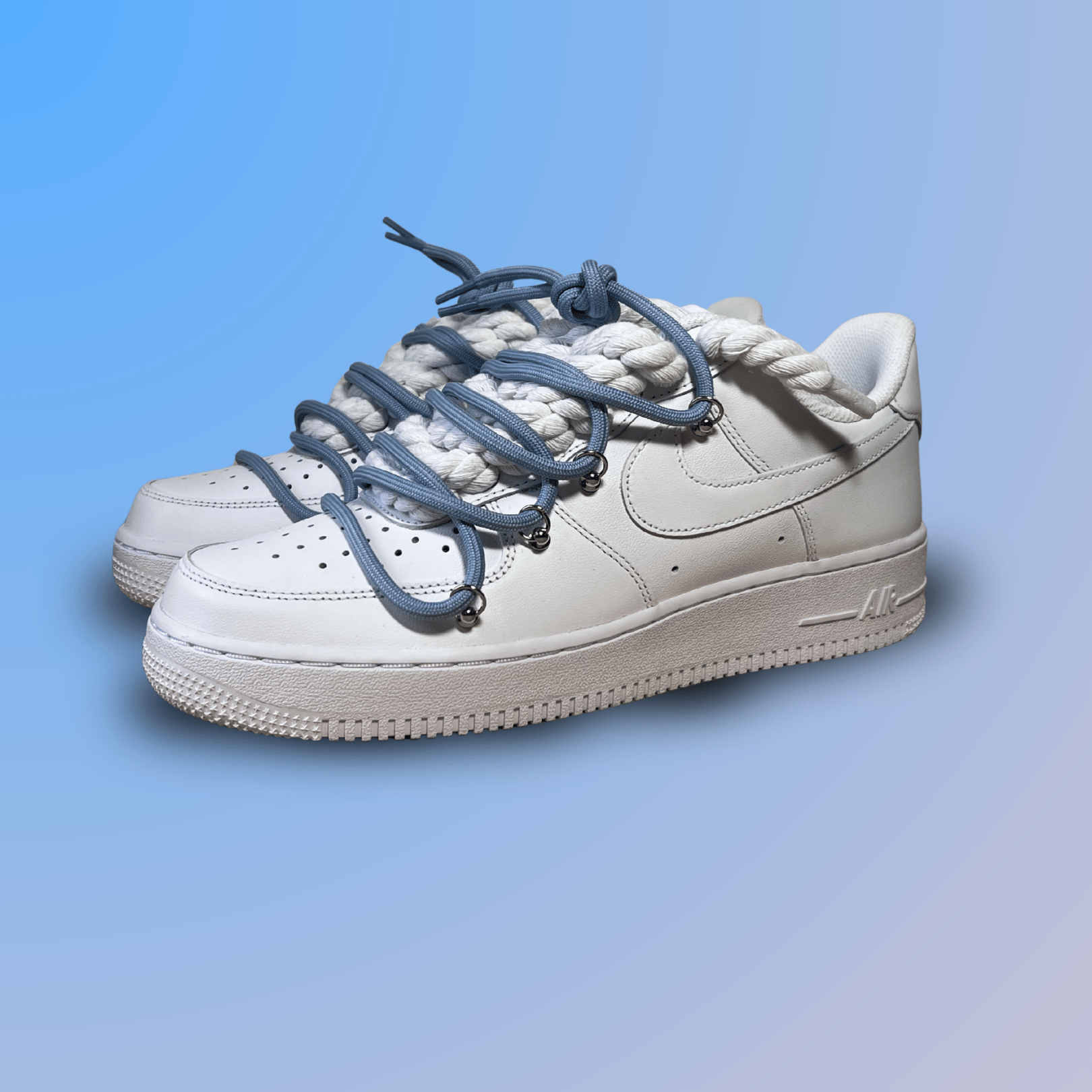 Nike Air Force 1 Laced Up Rope Lace Blue