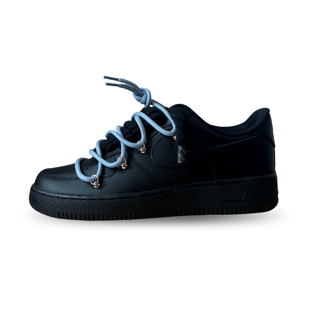 Nike Air Force 1 Black Lanvin Rope Lace (Black White) (új)