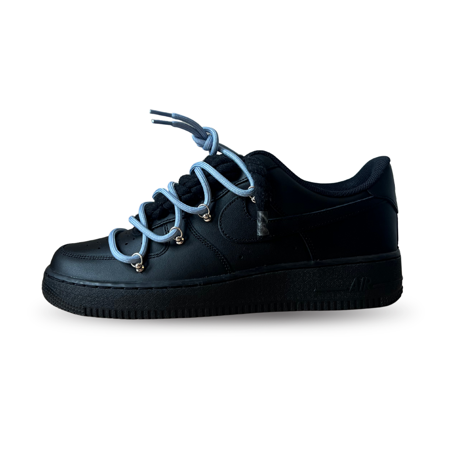 Nike Air Force 1 Black Lanvin Rope Lace (Black White) (új)