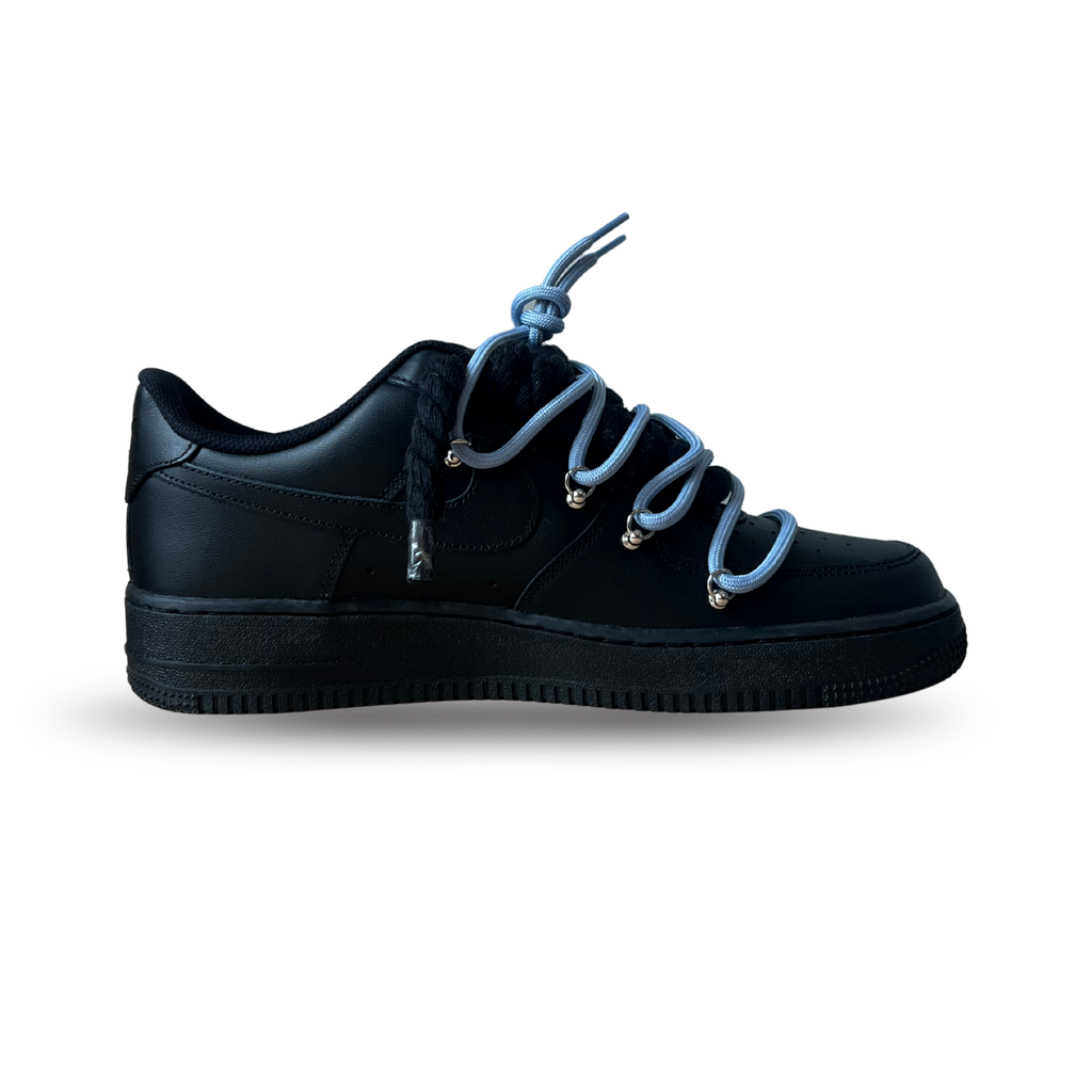 Nike Air Force 1 Black Lanvin Rope Lace (Black White) (új)