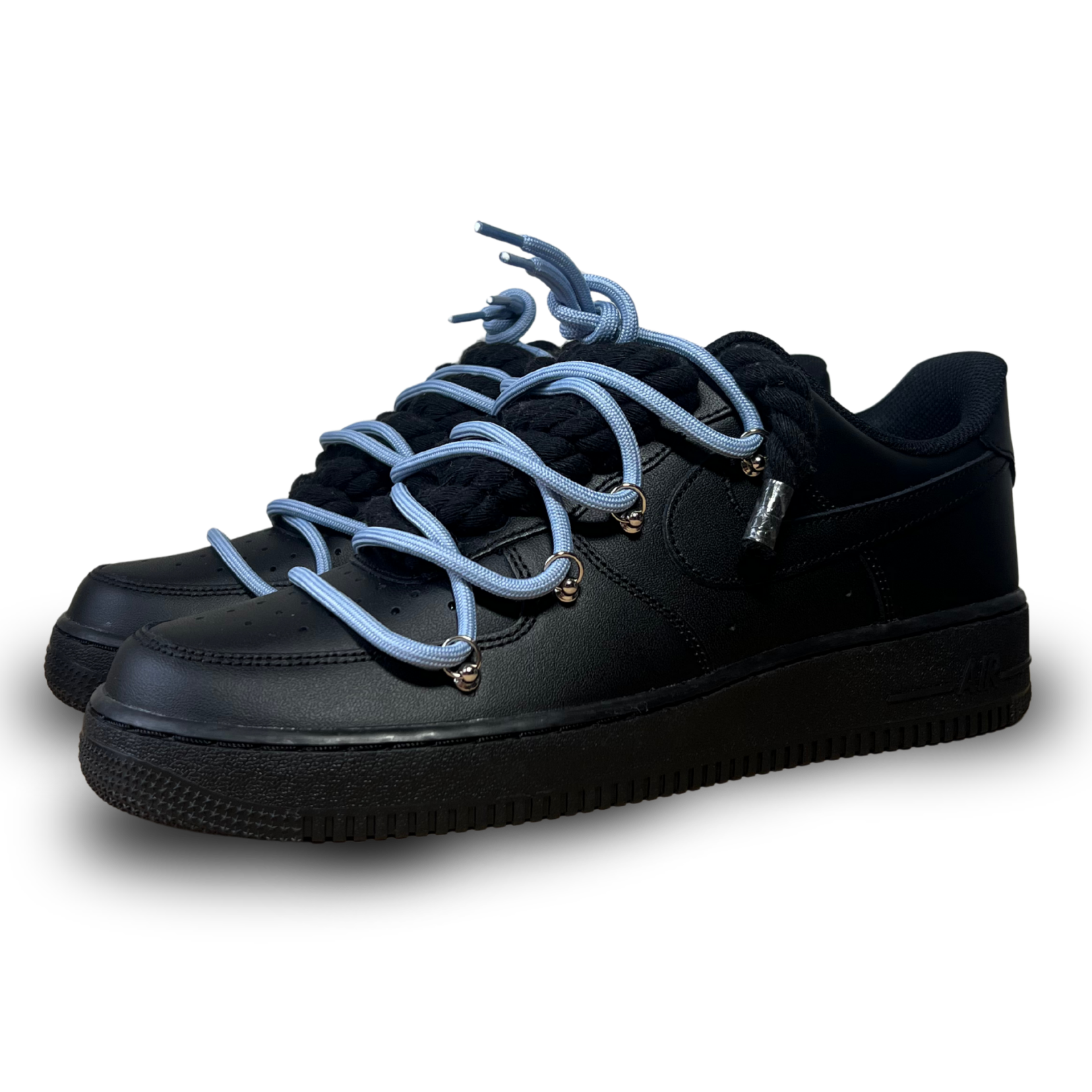 Nike Air Force 1 Black Lanvin Rope Lace (Black White) (új)