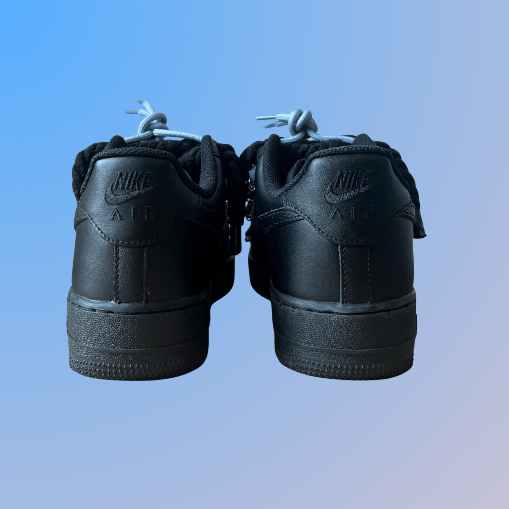 Nike Air Force 1 Black Lanvin Rope Lace (Black White) (új)