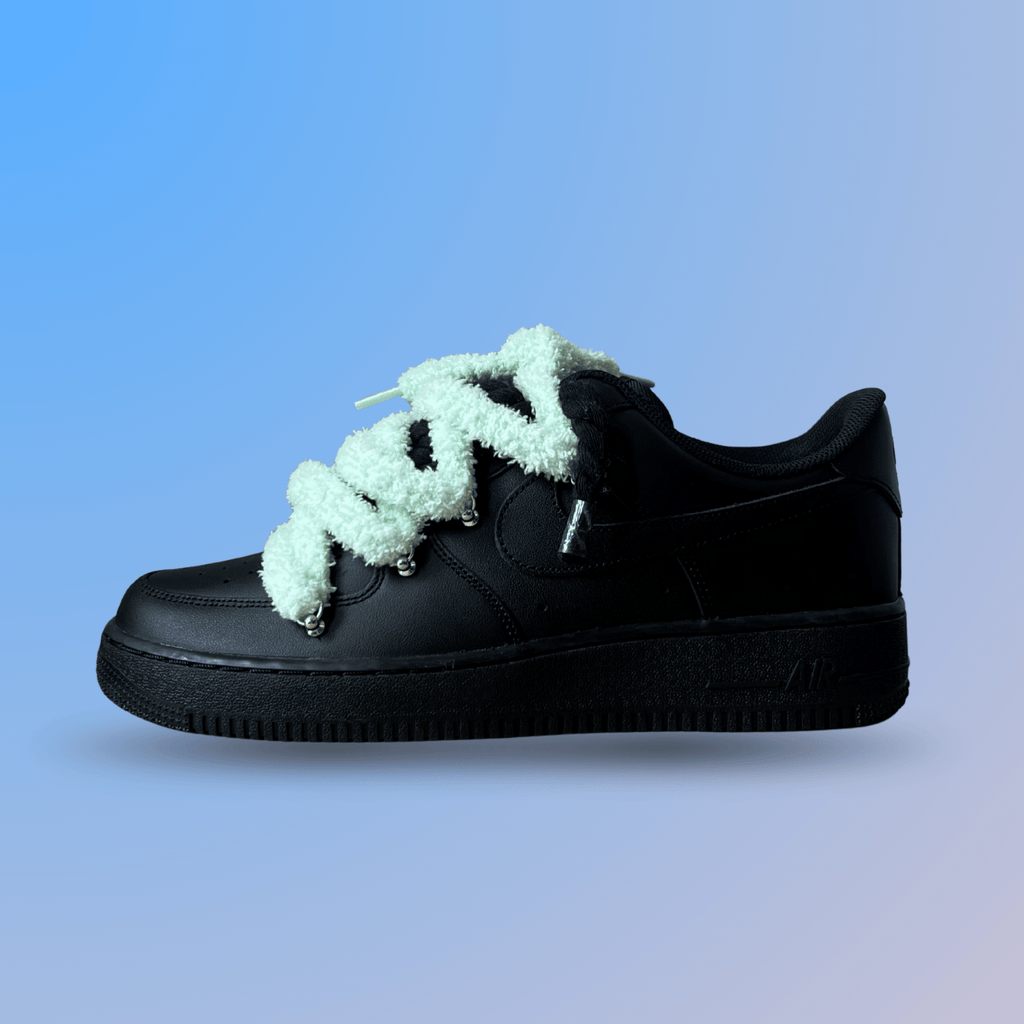Nike Air Force 1 Black Lanvin Rope Lace (Black White) (új)