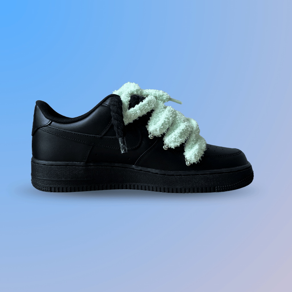 Nike Air Force 1 Black Lanvin Rope Lace (Black White) (új)