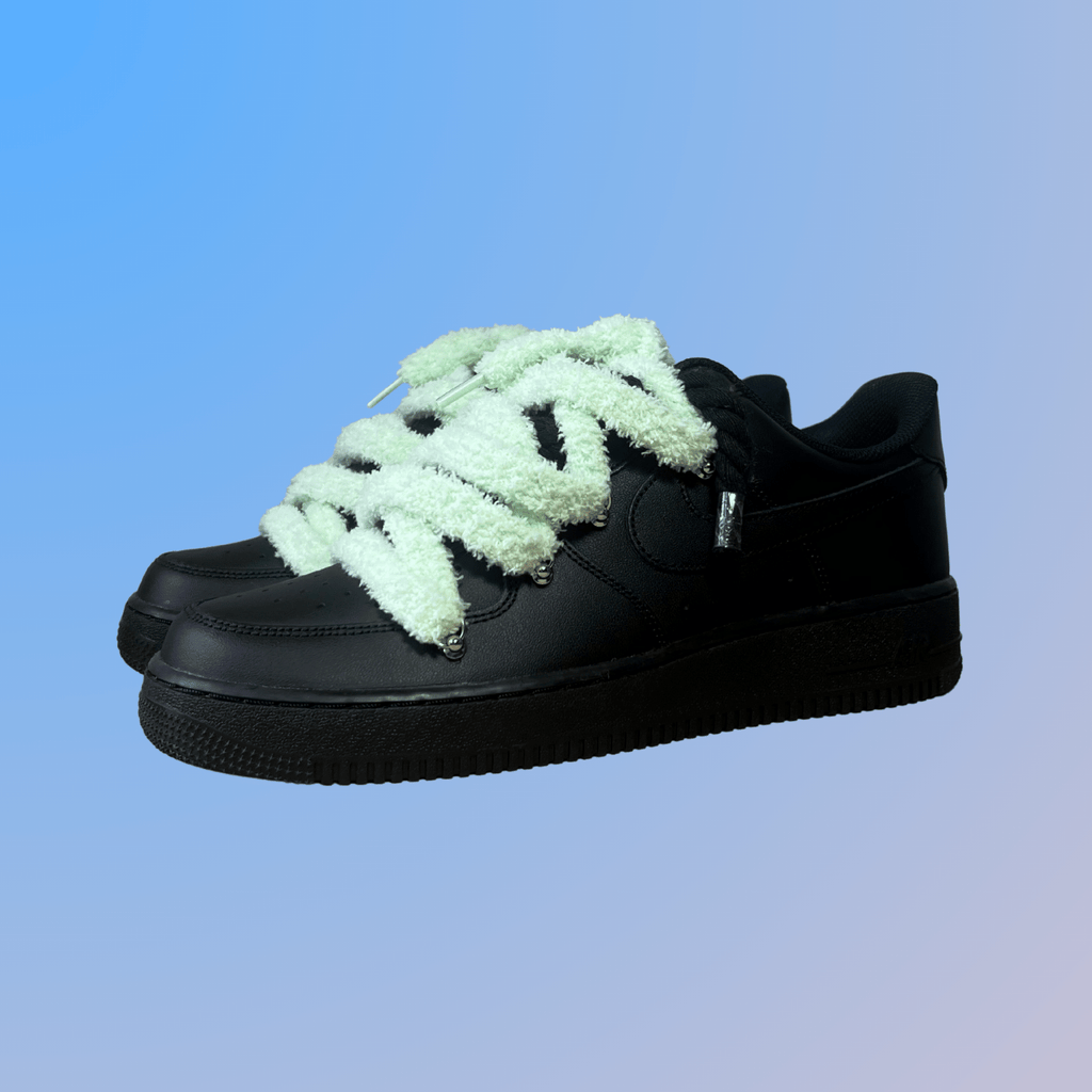 Nike Air Force 1 Black Lanvin Rope Lace (Black White) (új)